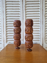 Load image into Gallery viewer, SET OF 8 VINTAGE TEAK STACKING GOBLETS