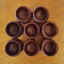 Load image into Gallery viewer, SET OF 8 VINTAGE TEAK STACKING GOBLETS