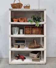 Load image into Gallery viewer, LARGE WHITE WICKER SHELF