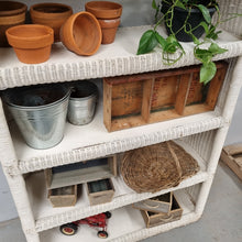 Load image into Gallery viewer, LARGE WHITE WICKER SHELF