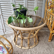 Load image into Gallery viewer, LARGE ROUND CANE COFFEE TABLE