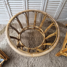 Load image into Gallery viewer, LARGE ROUND CANE COFFEE TABLE
