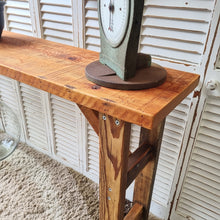Load image into Gallery viewer, RUSTIC HALL/CONSOLE TABLE OR BAR TABLE. RECYCLED OREGON.