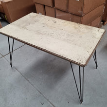 Load image into Gallery viewer, UPCYCLED RUSTIC VINTAGE KITCHEN TABLE RECYCLED HARDWOOD TOP