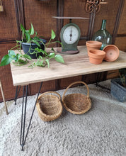 Load image into Gallery viewer, UPCYCLED RUSTIC VINTAGE KITCHEN TABLE RECYCLED HARDWOOD TOP