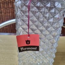 Load image into Gallery viewer, 5 PIECE VERMONT CUT GLASS DECANTER WHISKEY SET WITH LEATHER HOLDER