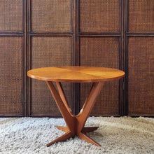 Load image into Gallery viewer, VINTAGE MID CENTURY TEAK STARBURST COFFEE TABLE