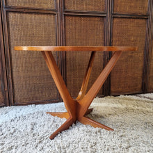 Load image into Gallery viewer, VINTAGE MID CENTURY TEAK STARBURST COFFEE TABLE