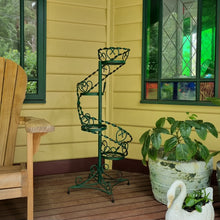 Load image into Gallery viewer, VINTAGE WROUGHT IRON TWISTED SPIRAL TIERED PLANT STAND