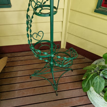Load image into Gallery viewer, VINTAGE WROUGHT IRON TWISTED SPIRAL TIERED PLANT STAND