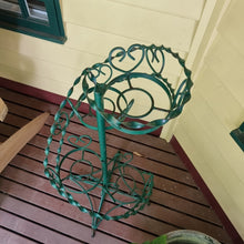 Load image into Gallery viewer, VINTAGE WROUGHT IRON TWISTED SPIRAL TIERED PLANT STAND