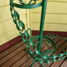 Load image into Gallery viewer, VINTAGE WROUGHT IRON TWISTED SPIRAL TIERED PLANT STAND
