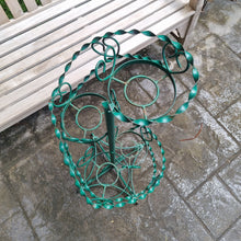 Load image into Gallery viewer, VINTAGE WROUGHT IRON TWISTED SPIRAL TIERED PLANT STAND