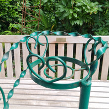 Load image into Gallery viewer, VINTAGE WROUGHT IRON TWISTED SPIRAL TIERED PLANT STAND