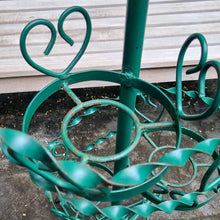 Load image into Gallery viewer, VINTAGE WROUGHT IRON TWISTED SPIRAL TIERED PLANT STAND