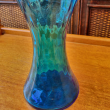 Load image into Gallery viewer, VINTAGE BLUE EMPOLI GLASS DECANTER BOTTLE WITH STOPPER