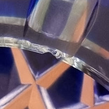 Load image into Gallery viewer, VINTAGE COBALT BLUE & CLEAR CUT GLASS CRYSTAL ASHTRAY