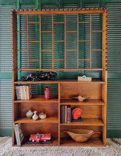 Load image into Gallery viewer, UNIQUE MID CENTURY VINTAGE WALL UNIT BOOKCASE ROOM DIVIDER
