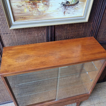 Load image into Gallery viewer, MID CENTURY TEAK AND GLASS DISPLAY CABINET