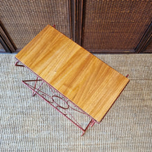 Load image into Gallery viewer, VINTAGE UPCYCLED SIDE TABLE MAGAZINE RACK