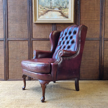 Load image into Gallery viewer, VINTAGE MORAN FURNITURE 'ROMSEY' LEATHER WINGBACK ARMCHAIRS. PRICE IS EACH.