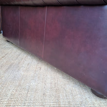 Load image into Gallery viewer, MORAN FURNITURE 'MERRY WIDOW' 3 SEATER LEATHER CHESTERFIELD SOFA
