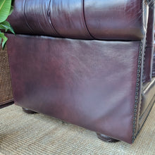 Load image into Gallery viewer, MORAN FURNITURE 'MERRY WIDOW' 3 SEATER LEATHER CHESTERFIELD SOFA