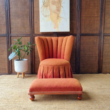 Load image into Gallery viewer, VINTAGE MID CENTURY BOUDOIR BEDROOM CHAIR (OTTOMAN SOLD)