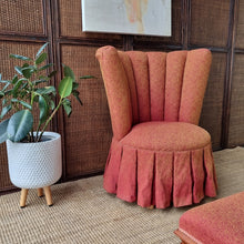 Load image into Gallery viewer, VINTAGE MID CENTURY BOUDOIR BEDROOM CHAIR (OTTOMAN SOLD)