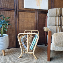 Load image into Gallery viewer, VINTAGE CANE MAGAZINE RACK