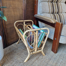 Load image into Gallery viewer, VINTAGE CANE MAGAZINE RACK