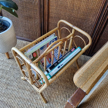 Load image into Gallery viewer, VINTAGE CANE MAGAZINE RACK