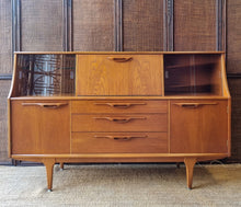 Load image into Gallery viewer, MID CENTURY HIGH SIDEBOARD/BUFFET/CABINET BY JENTIQUE (MADE IN ENGLAND)