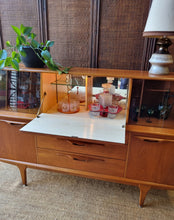 Load image into Gallery viewer, MID CENTURY HIGH SIDEBOARD/BUFFET/CABINET BY JENTIQUE (MADE IN ENGLAND)