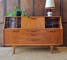 Load image into Gallery viewer, MID CENTURY HIGH SIDEBOARD/BUFFET/CABINET BY JENTIQUE (MADE IN ENGLAND)