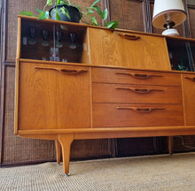 Load image into Gallery viewer, MID CENTURY HIGH SIDEBOARD/BUFFET/CABINET BY JENTIQUE (MADE IN ENGLAND)