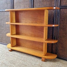 Load image into Gallery viewer, GORGEOUS VINTAGE HARDWOOD CURVED BOOKCASE
