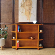 Load image into Gallery viewer, GORGEOUS VINTAGE HARDWOOD CURVED BOOKCASE