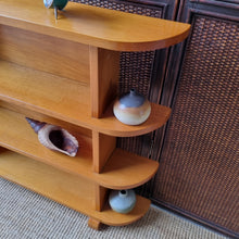 Load image into Gallery viewer, GORGEOUS VINTAGE HARDWOOD CURVED BOOKCASE