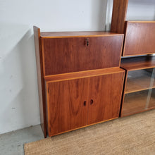 Load image into Gallery viewer, MID CENTURY MODULAR WALL UNIT SECRETAIRE COCKTAIL CABINET