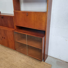 Load image into Gallery viewer, MID CENTURY MODULAR WALL UNIT SECRETAIRE COCKTAIL CABINET