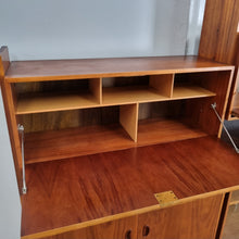 Load image into Gallery viewer, MID CENTURY MODULAR WALL UNIT SECRETAIRE COCKTAIL CABINET