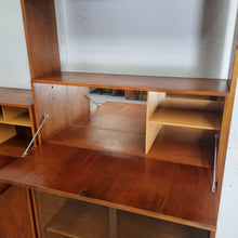 Load image into Gallery viewer, MID CENTURY MODULAR WALL UNIT SECRETAIRE COCKTAIL CABINET