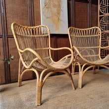Load image into Gallery viewer, YAMAKAWA C110 HIGHBACK CANE ARMCHAIRS. PRICE IS EACH. ONE LEFT!