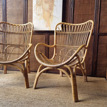 Load image into Gallery viewer, YAMAKAWA C110 HIGHBACK CANE ARMCHAIRS. PRICE IS EACH. ONE LEFT!