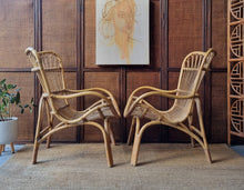 Load image into Gallery viewer, YAMAKAWA C110 HIGHBACK CANE ARMCHAIRS. PRICE IS EACH. ONE LEFT!