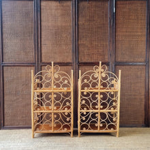 Load image into Gallery viewer, SMALL VINTAGE CANE & RATTAN SHELVES. PRICE IS EACH.