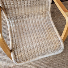Load image into Gallery viewer, VINTAGE IKEA ÖLAND WICKER CANTILEVER BENTWOOD ARMCHAIR