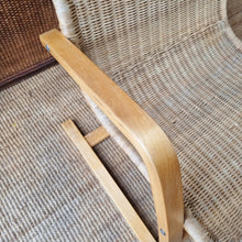 Load image into Gallery viewer, VINTAGE IKEA ÖLAND WICKER CANTILEVER BENTWOOD ARMCHAIR