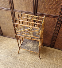 Load image into Gallery viewer, ANTIQUE TORTOISESHELL CANE 'CANTERBURY', MAGAZINE RACK, BOOK STAND, ETC.
